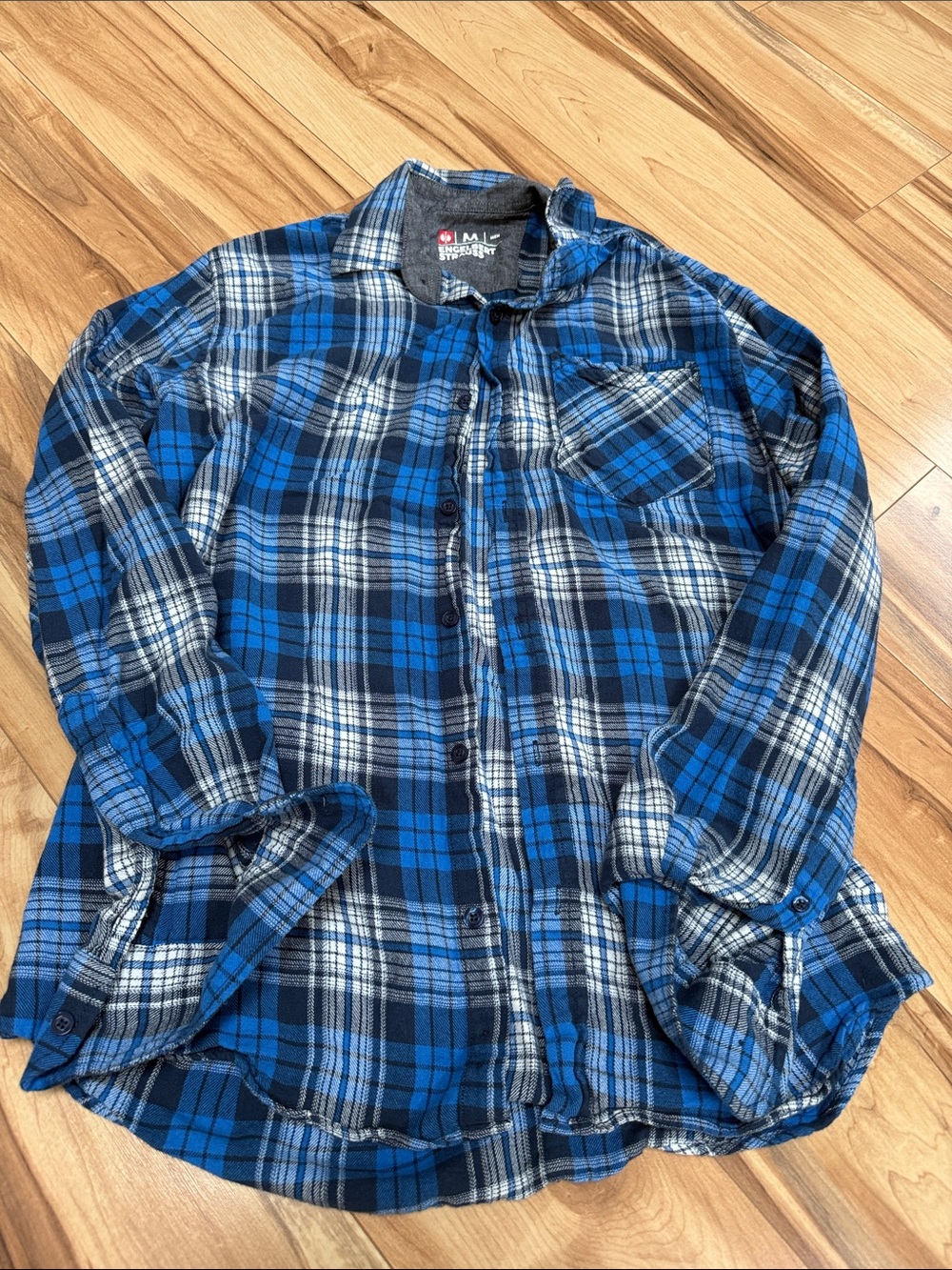 Men's Blue Plaid Button-Down Shirt by M·L Heritage